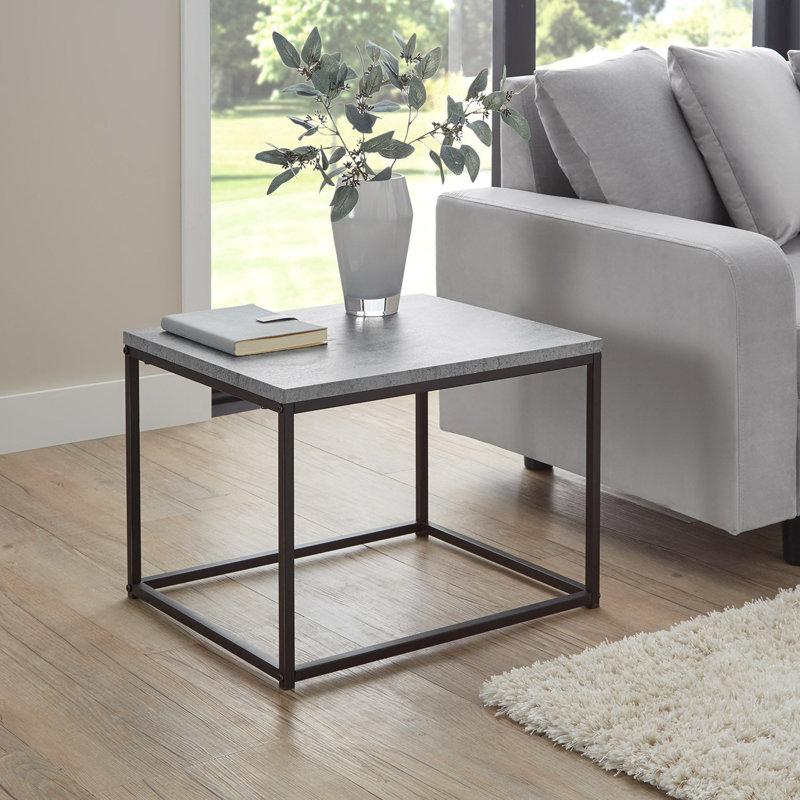 Kalyssa Frame End Table, Black, Grey