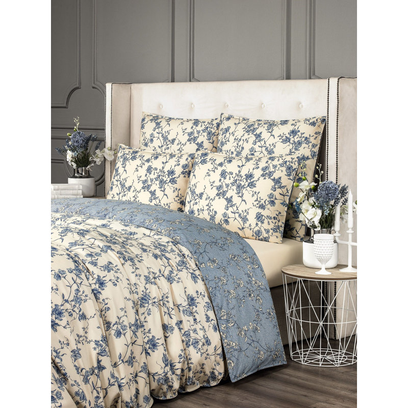 Madeleine Sateen Flat Sheet, Queen Flat Sheet, Floral 2