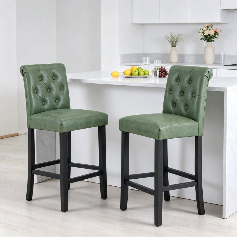 Tabouret de comptoir 25,25 po Burlison, Green/PVC