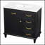 Meuble-lavabo de 36 pouces avec lavabo en céramique, structure en bois massif, armoire en bois aggloméré et peuplier, tiroirs rabattables, tablette réglable et poignées en alliage de zinc-1315617139