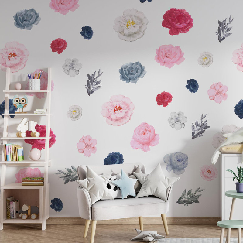 Adhésif décoratif fleurs surdimensionnées