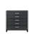 Weathered Black Finish Chest-1923895275