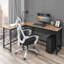 Amaryn Adjustable L-Shaped Metal Base Computer Desk