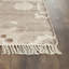 Tapis gris en laine, viscose et coton tissé à la main Mill-2060987323