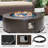 Athaniel 12.2" H x 40.5" W Iron Propane Outdoor Fire Pit Table with Lid and Tank Cover