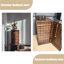 Armoire à bijoux rectangulaire en bois massif noisette