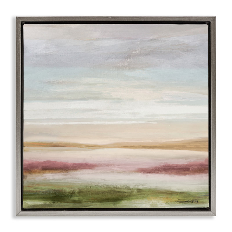 Cadre flottant pastel, Amber Sterling, H 25 po x l 25 po, Cadre flottant gris lustré