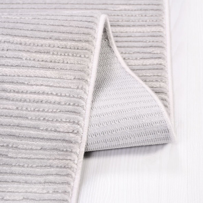 Tapis beige moderne lavable à la machine, Rectangle 4 pi x 5 pi 11 po