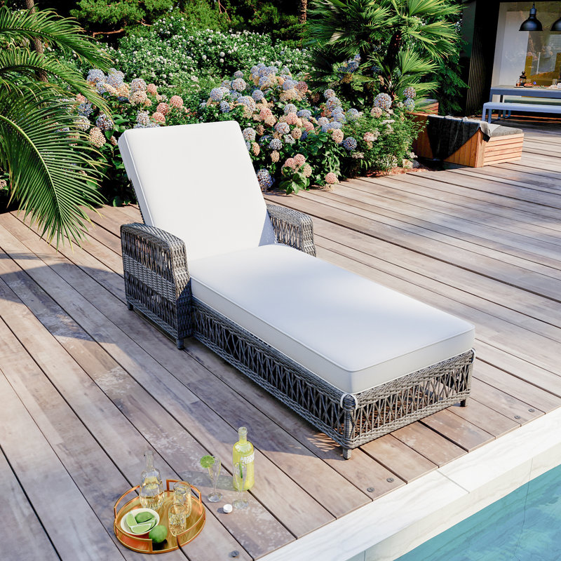 Patio avec dossier réglable, Beige