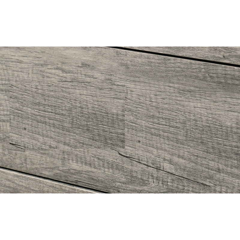 Grand lit en grain de bois gris de style contemporain, lit plateforme, un ensemble, assemblage simple, tête de lit à lignes épurées, peu d'entretien, installation facile, couleur sans sommier, grain, pour livraison, tête de lit