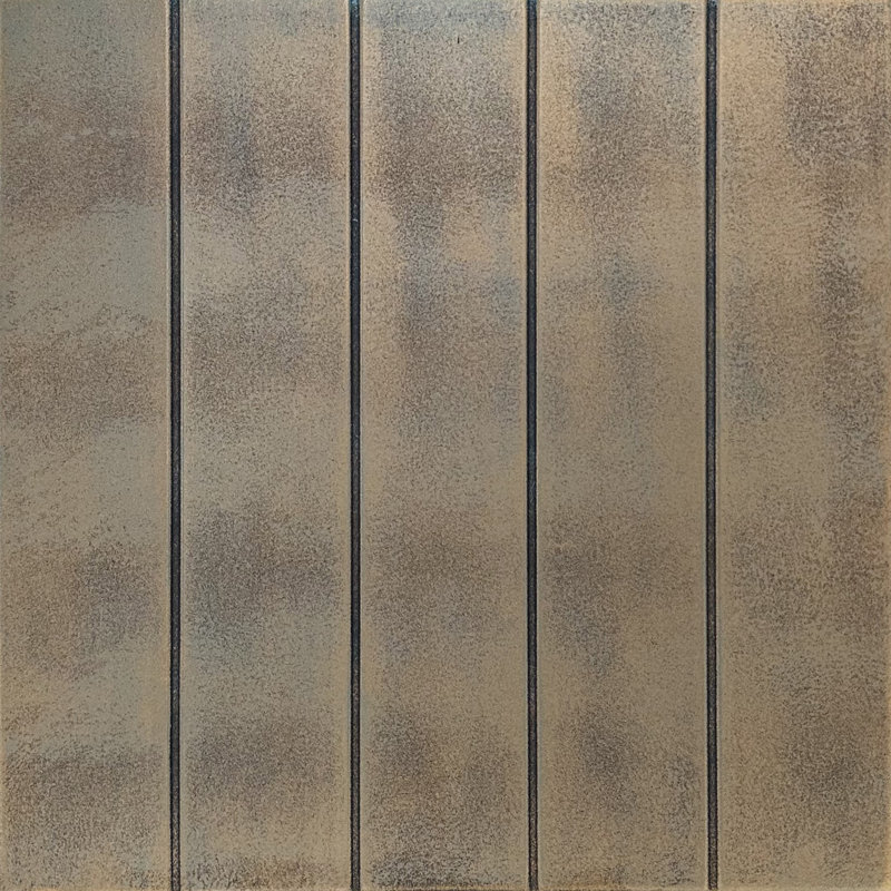 Carreau de plafond en polystyrène adhésif 1,6 pi x 1,6 pi Bead Board, Cuivre vieilli
