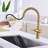 Novo Single Hole Two Handle Pull Down Kitchen Faucet-123809206