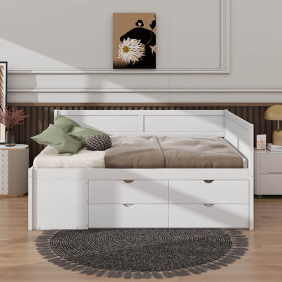 Full Size Daybed With Drawers And Shelves