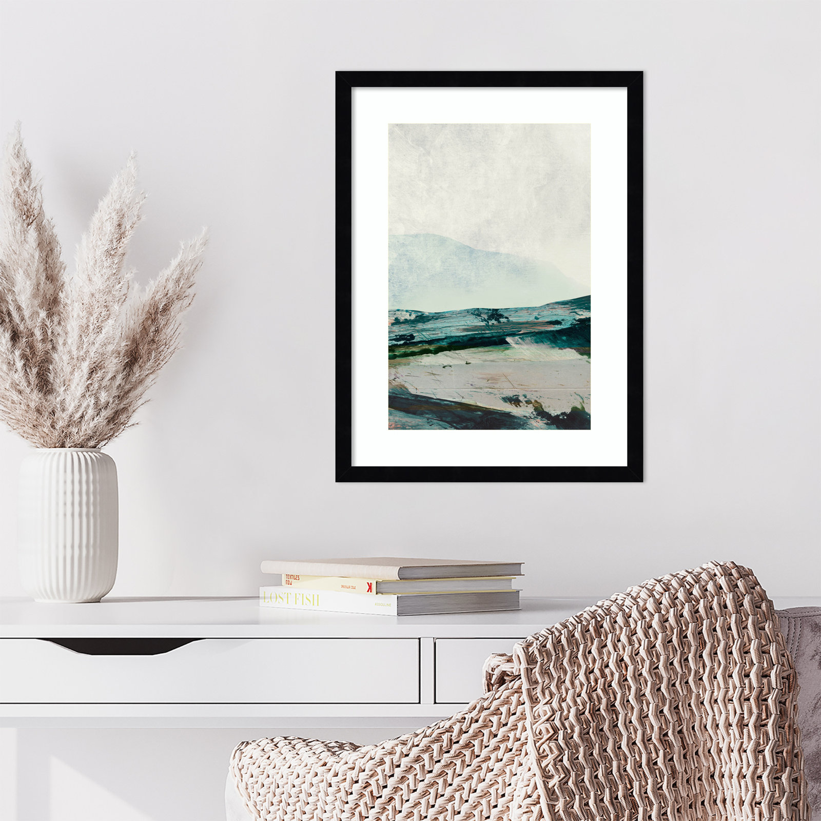 Mountain Mists by Dan Hobday Wood Framed Wall Art Print, Black Framed, 21" H x 16" W