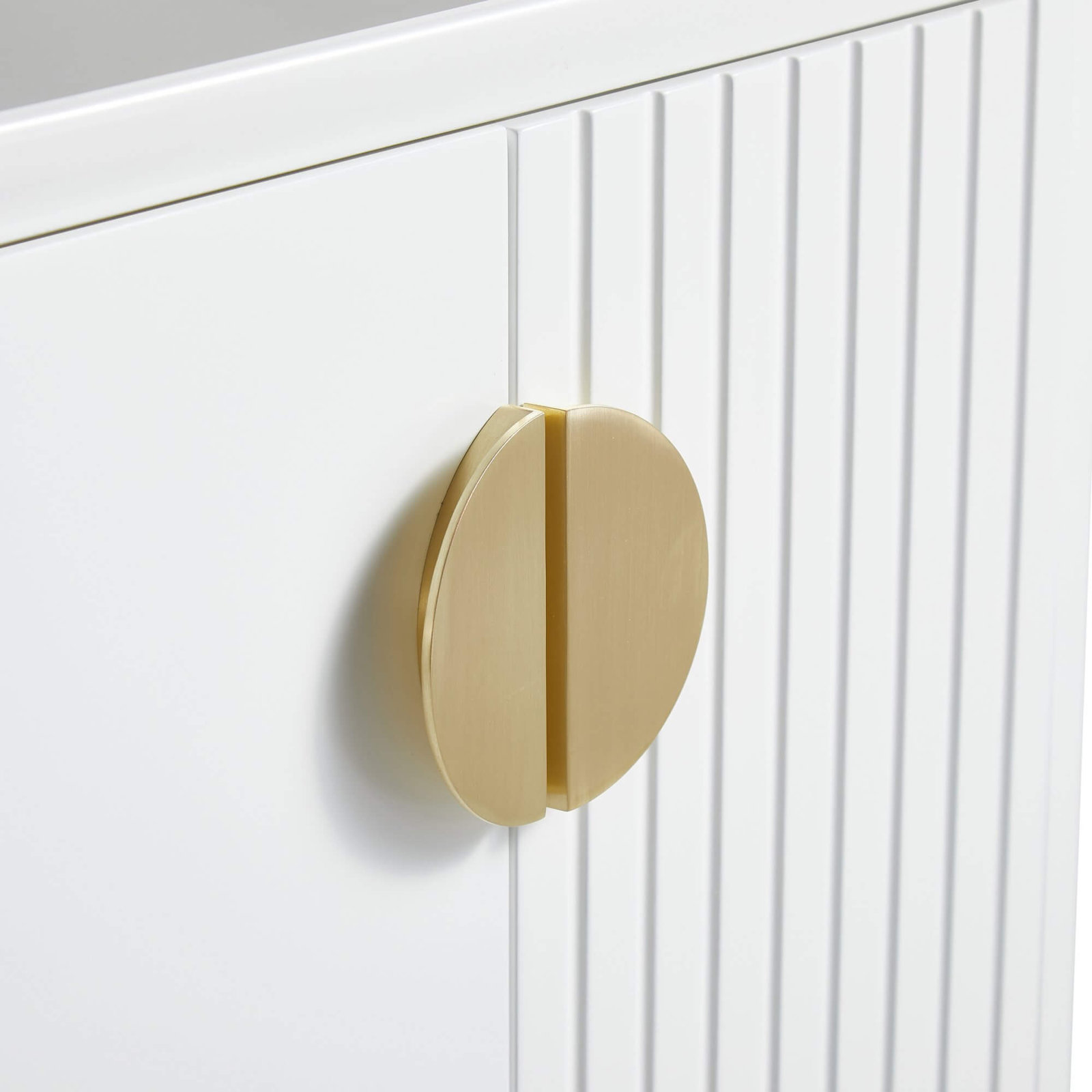 Saimah 48'' Single Bathroom Vanity, White Matte, Satin Brass