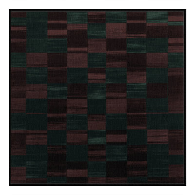Machine Washable Checkered Black Area Rug