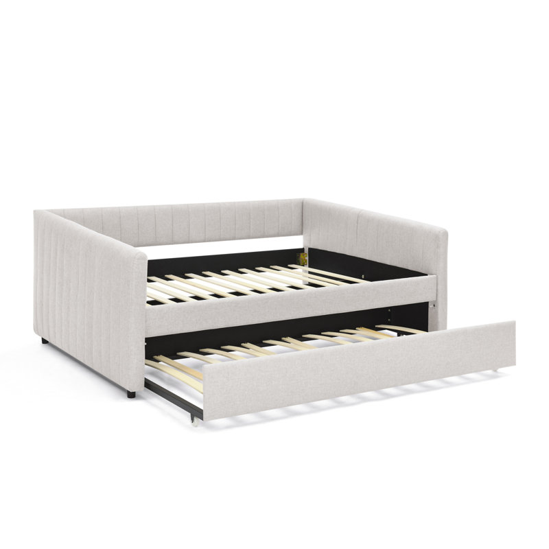 Daybed With Trundle Upholstered Sofa Bed, Full/Double
