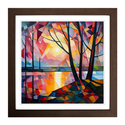 Sunrise Cubism No.1 - Framed Print