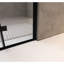 Porte de douche de 72 po de hauteur, verre trempé de 6 mm de 1/4 po, cadre en aluminium noir mat, simple et tendance, facile à installer dans l'espace de la salle de bain
