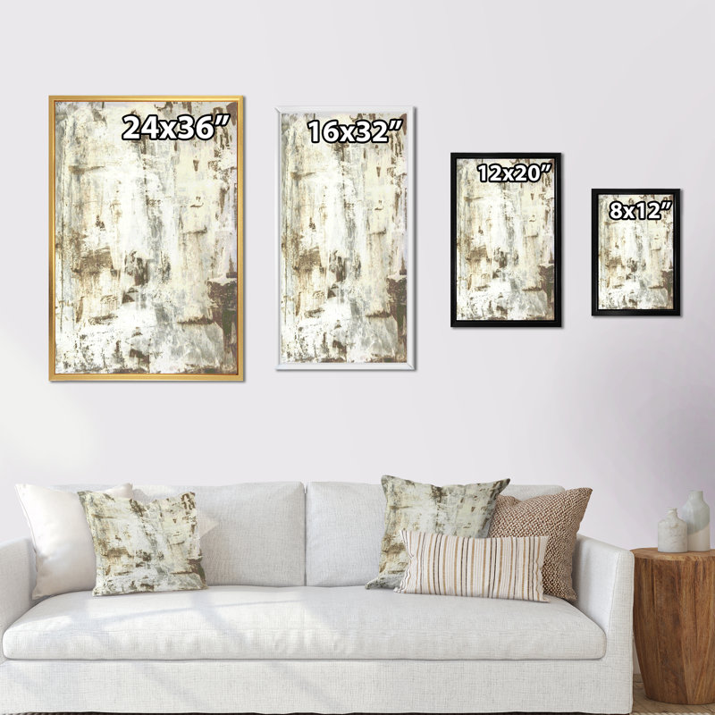 Brun et beige Colorfields II - Art mural moderne et contemporain sur toile, H 12 po x l 8 po x P 1 po, Cadre naturel flottant