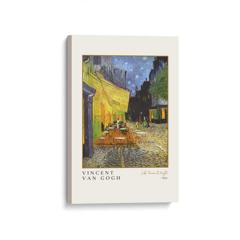 Impression sur toile de Van Gogh's Cafe Terrace at Night v3, H 30 po x l 20 po, Toile tendue
