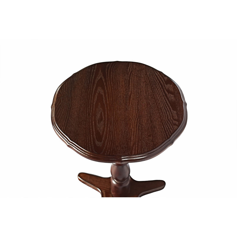 Wooden Small End Table Side Coffee Table, Walnut Brown