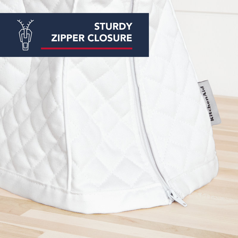 KitchenAid® Quilted Fitted Mixer Cover, White