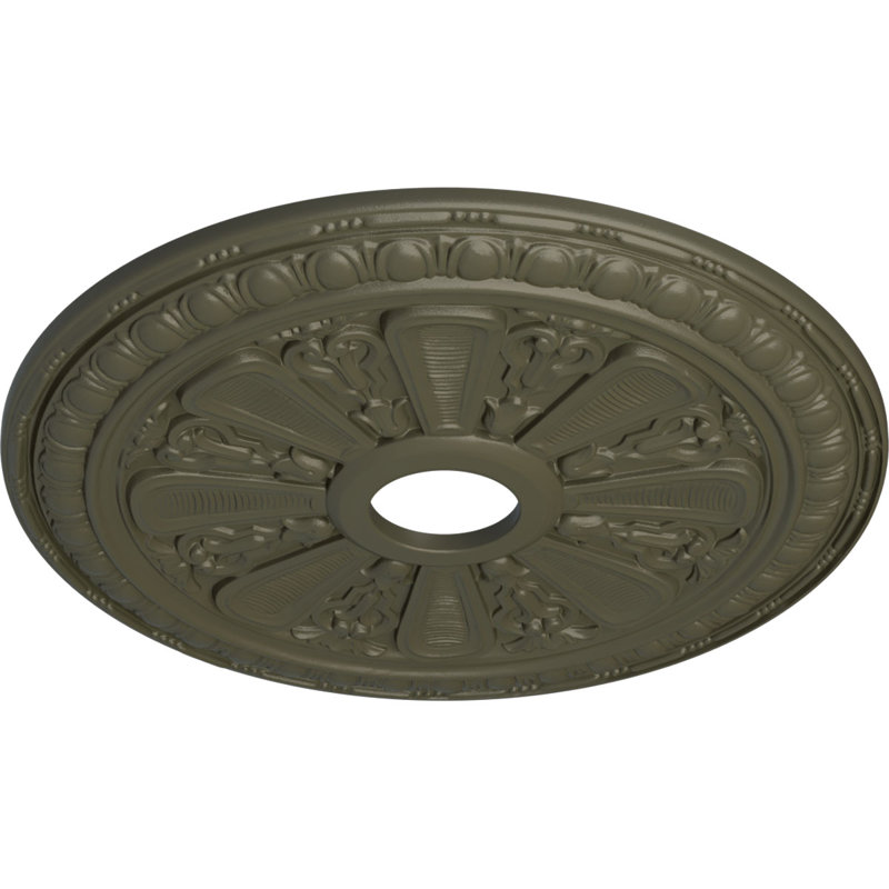 Médaillon de plafond Endurathane Bristol, DE 23 1/2 po x P 3 7/8 po x P 1 po (convient aux auvents jusqu'à 3 7/8 po), fini hamamélis peint à la main