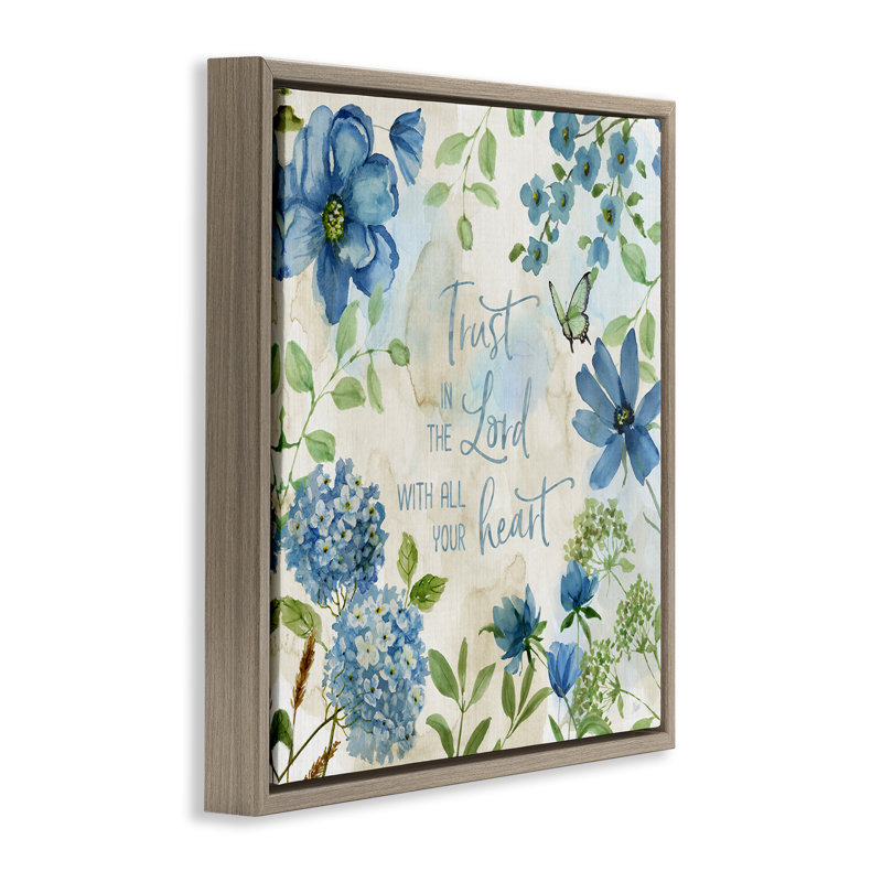 Art mural en toile Trust, Cadre flottant orme Montalcino, H 18 po x l 18 po