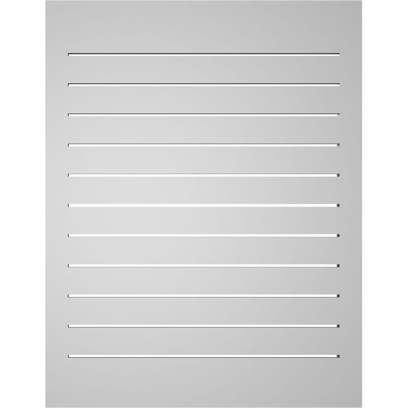 Évent à pignon fonctionnel en uréthane rectangulaire à fixation en surface, brun clair apprêté, H 36 po x l 28 po x P 2 po