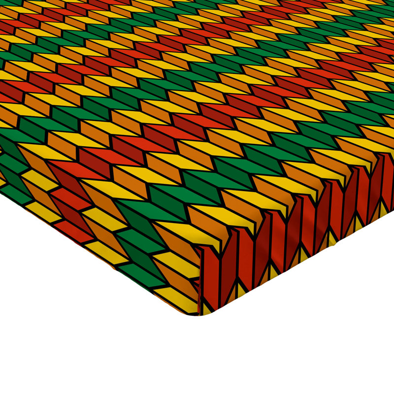 Ensemble de 2 drap-housse Ambesonne Rasta, Ensemble de draps pour taille de lit simple TG