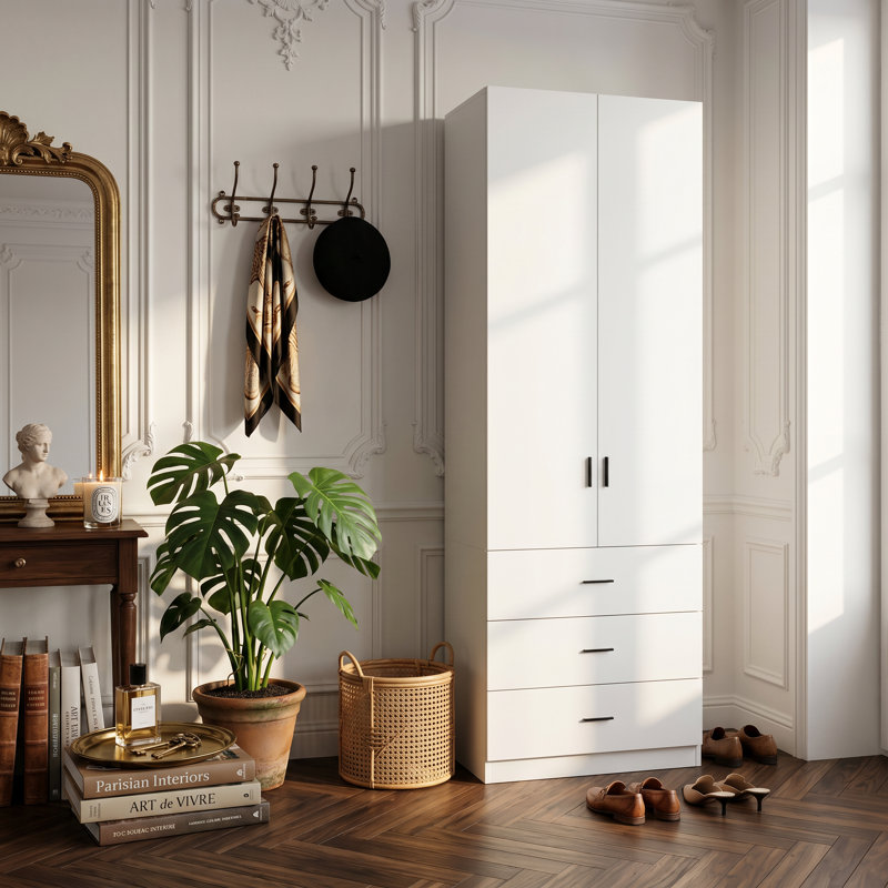 Armoire de rangement pour chaussures 94,5 po H avec tiroirs, rangement vertical à 9 paires