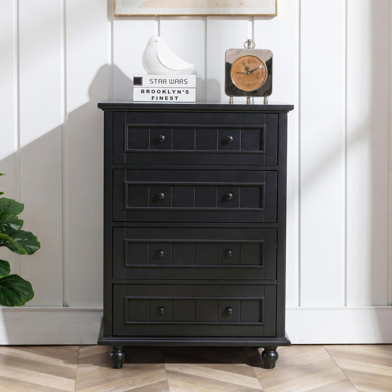Commode 4 tiroirs Amarilys, Noir