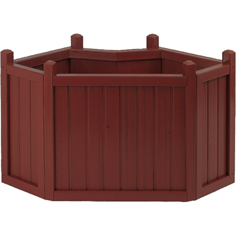Lit de jardin surélevé en plastique 3 pi x 1,5 pi, Acajou