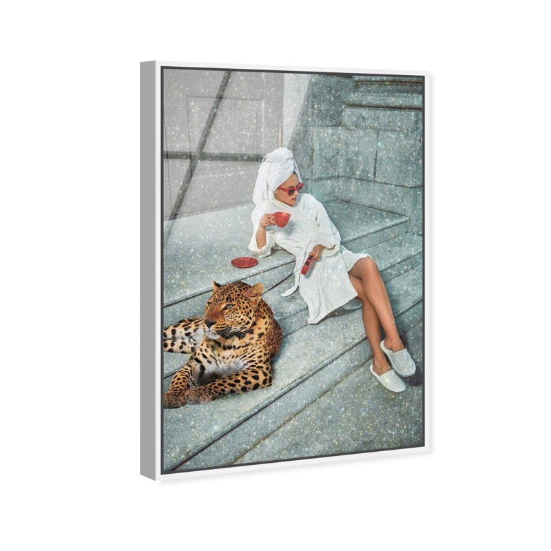 Oliver Gal Dawn Espresso Proclamation Fashion & Animals - Framed Acrylic Glass Wall Art, 24" H x 16" W, White