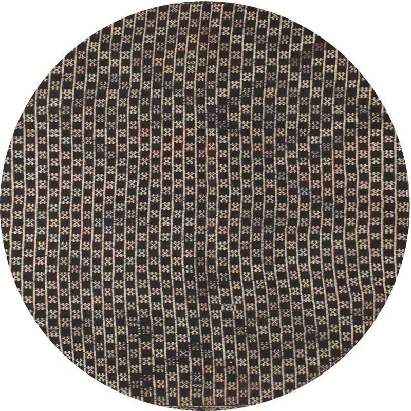 Tapis géométrique gris foncé, Rond 8 pi