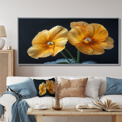 Jaune jaune noir lumineux Pensies I - Pensies Wall Art