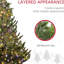 Arbre de Noël de 7 pi, 2931 pointes, 310 avec réglages variés, assemblage rapide, coffre-fort pour la décoration intérieure, lumières DEL réalistes, facile à assembler, feu