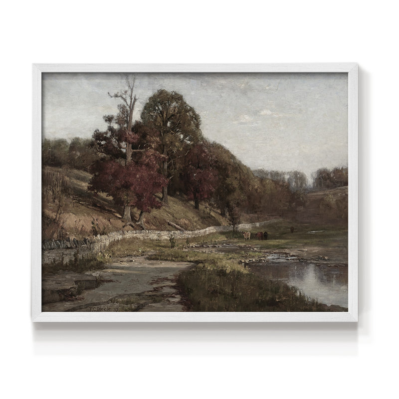 Paysages rétro-CCLIX - reproduction encadrée, H 16 po x l 20 po, Blanc