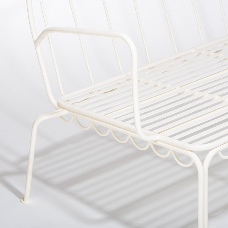 AL FRESCO LOVE SEAT - ANTIQUE WHITE, White