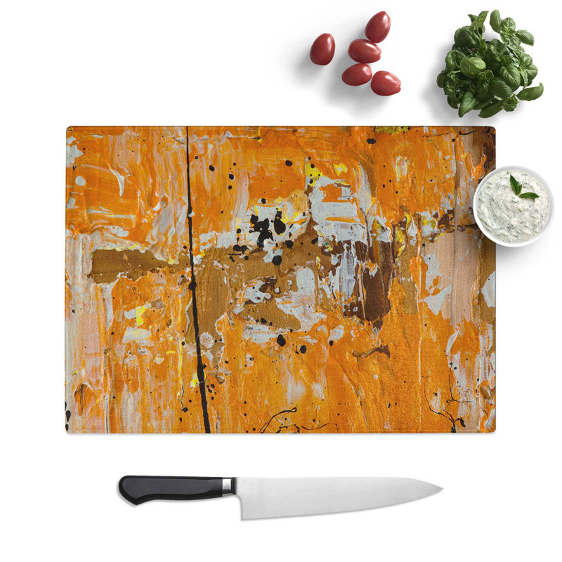 Tempered Glass Art Painting Vol.425 Chopping Board, 39 cm W x 28.5 cm L