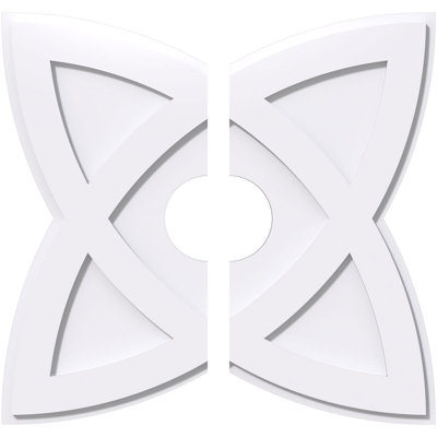 Médaillon de plafond contemporain en PVC de qualité architecturale Lune 10 pi x P 1 po x P 3 1/2 po x P 1 po