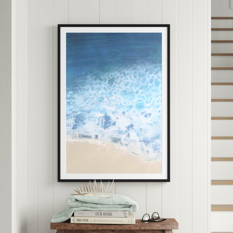Ebb and Flow II par Victoria Borges - peinture encadrée, H 18 po x l 12 po, Noir