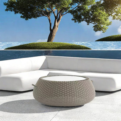 Table basse de patio en aluminium Breckan