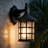 10" Black Outdoor Coach Lights with Seeded Glass Shade