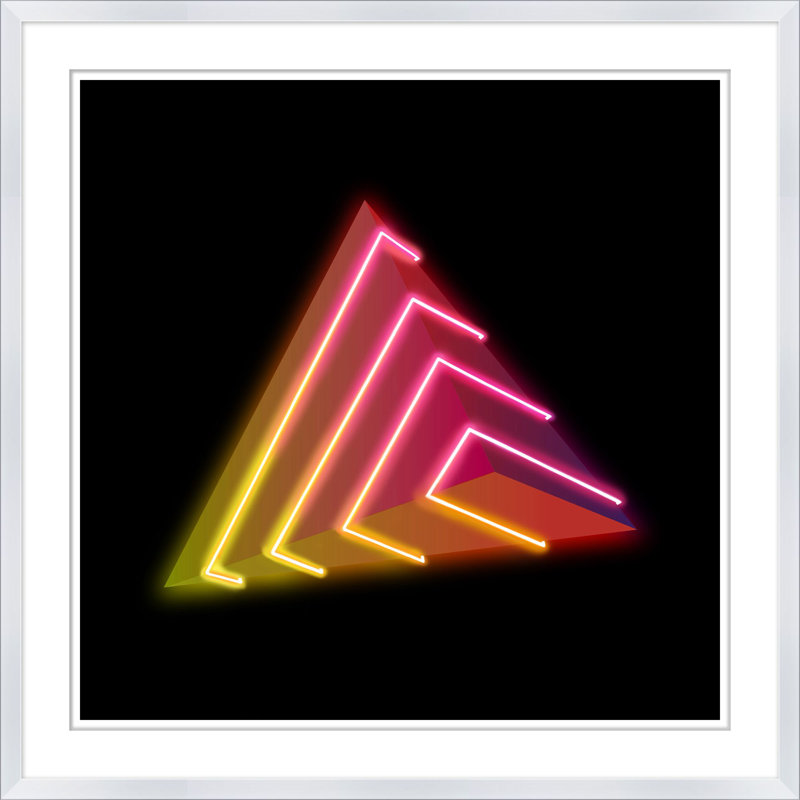 Neon Pyramid Print by Mat Sanders