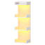 Étagère murale avec éclairage DEL, tablette flottante, tablette à 4 niveaux pour rangement mural, présentoir mural vertical, pour chambre, salon, couloir-1541598324
