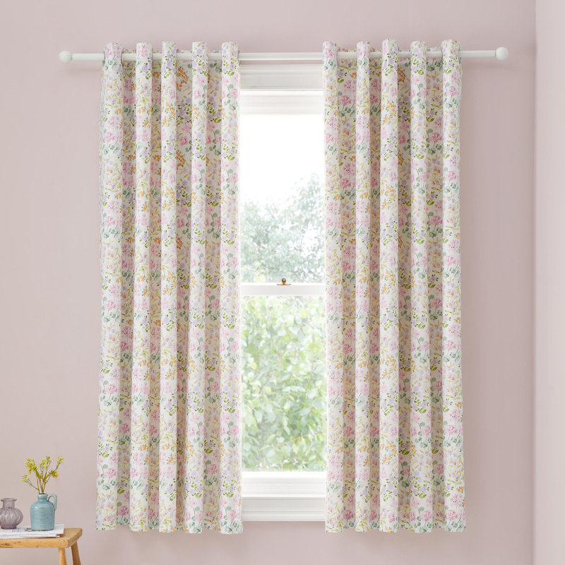 Edith 52% Polyester (Recycled) 48% Cotton Semi-Sheer Curtain Pair