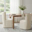 Chaise d'appoint rembourrée avec roulettes Vela