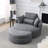 Ern Upholstered Swivel Barrel Chair with Ottoman-882071092